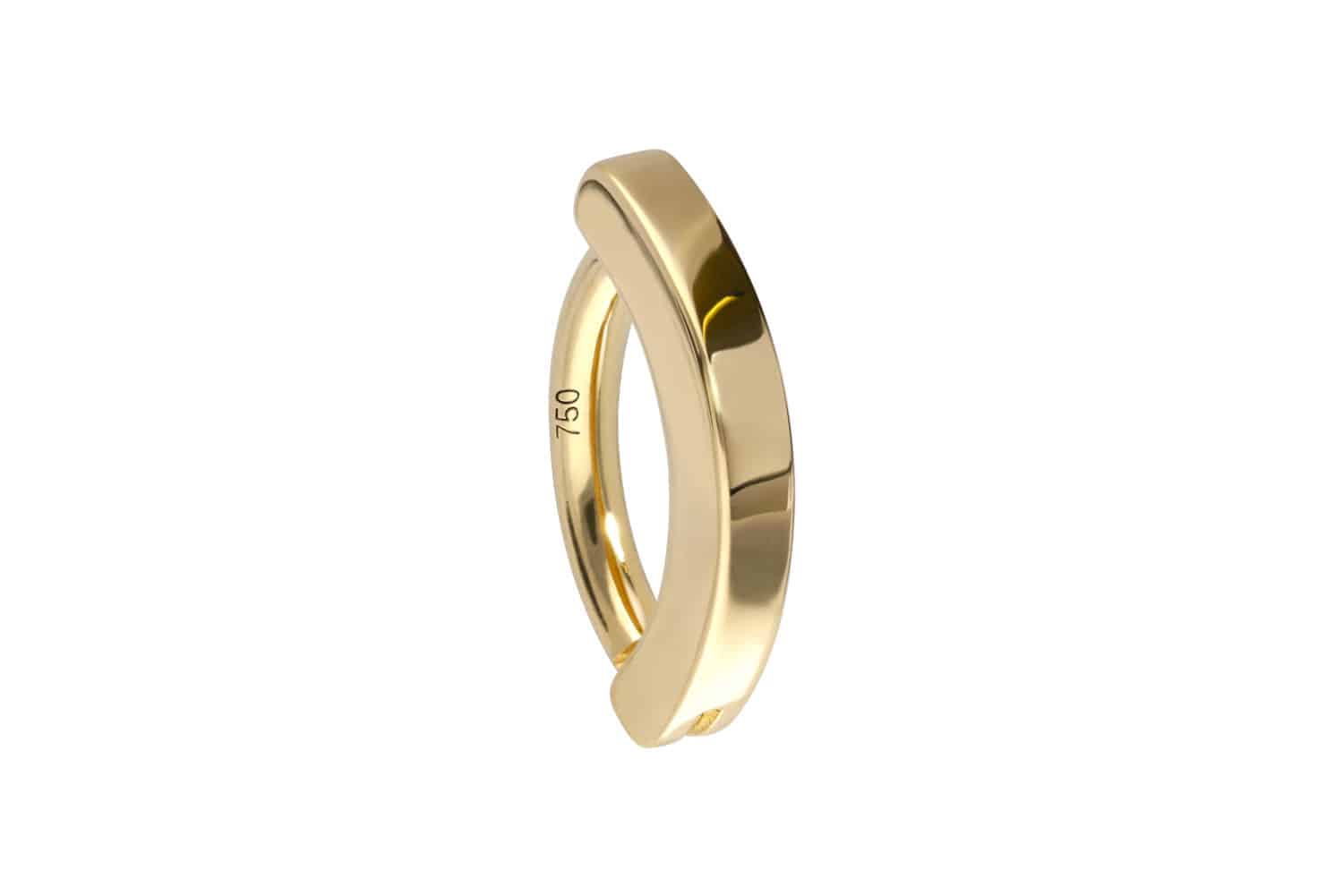 14/18 Karat Gold Bauchnabelclicker BOGEN